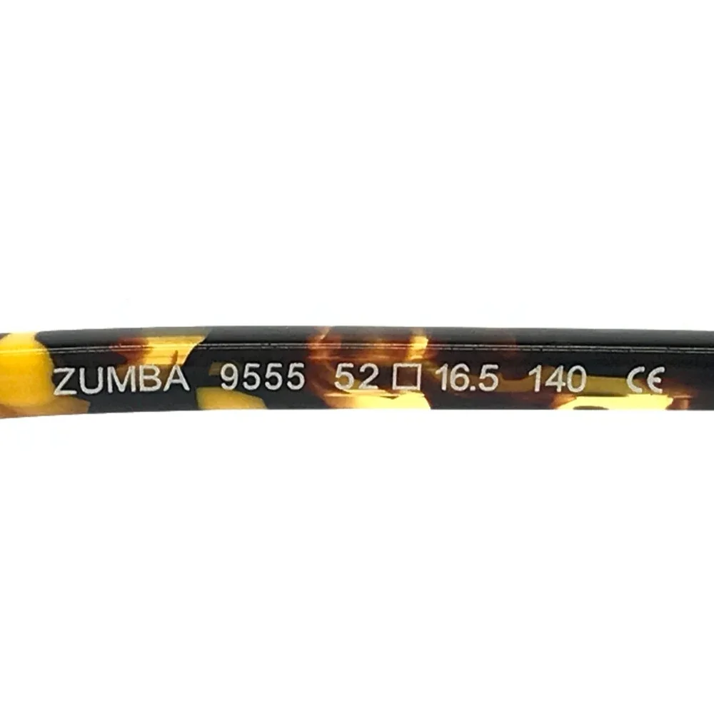 BOZ Eyeglasses Frames ZUMBA 9555 Black Yellow Tortoise Semi Rimmed 52-16.5-140